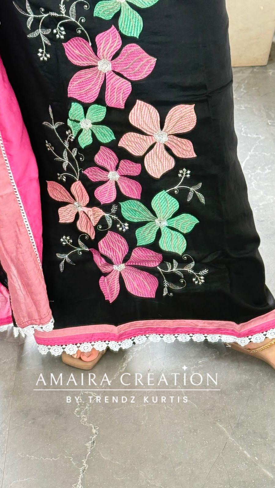 Premium Reyon Black Colour Multi Thread Embroidery Unstitched Suit With Beautiful Dupatta