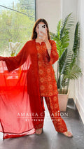 Nizam (Rust Colour) (Back Side Dori Pattern)
