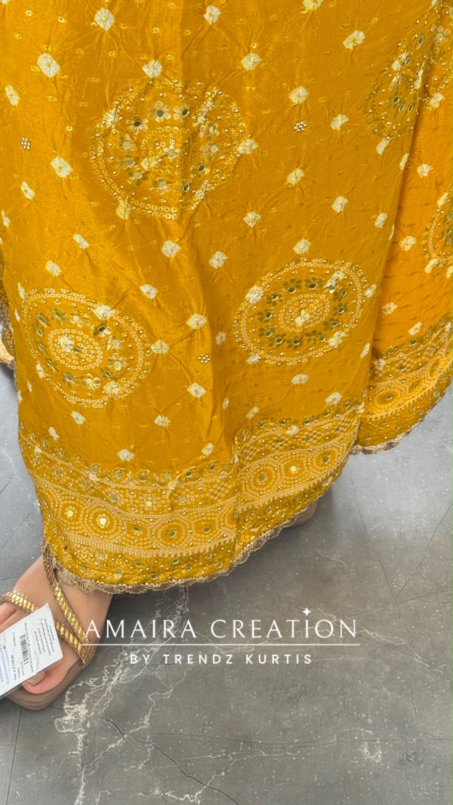 Premium Silk Bandhez Print Unstitched Suit With Banarasi Pattern Silk Dupatta