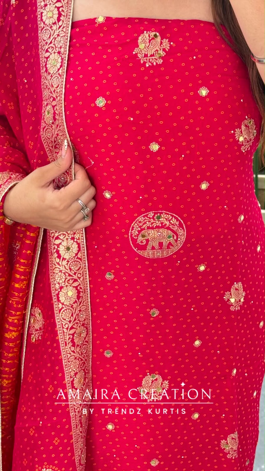 Premium Silk Magenta Colour Unstitched Suit With Beautiful Dual Shade Banarasi Silk Dupatta