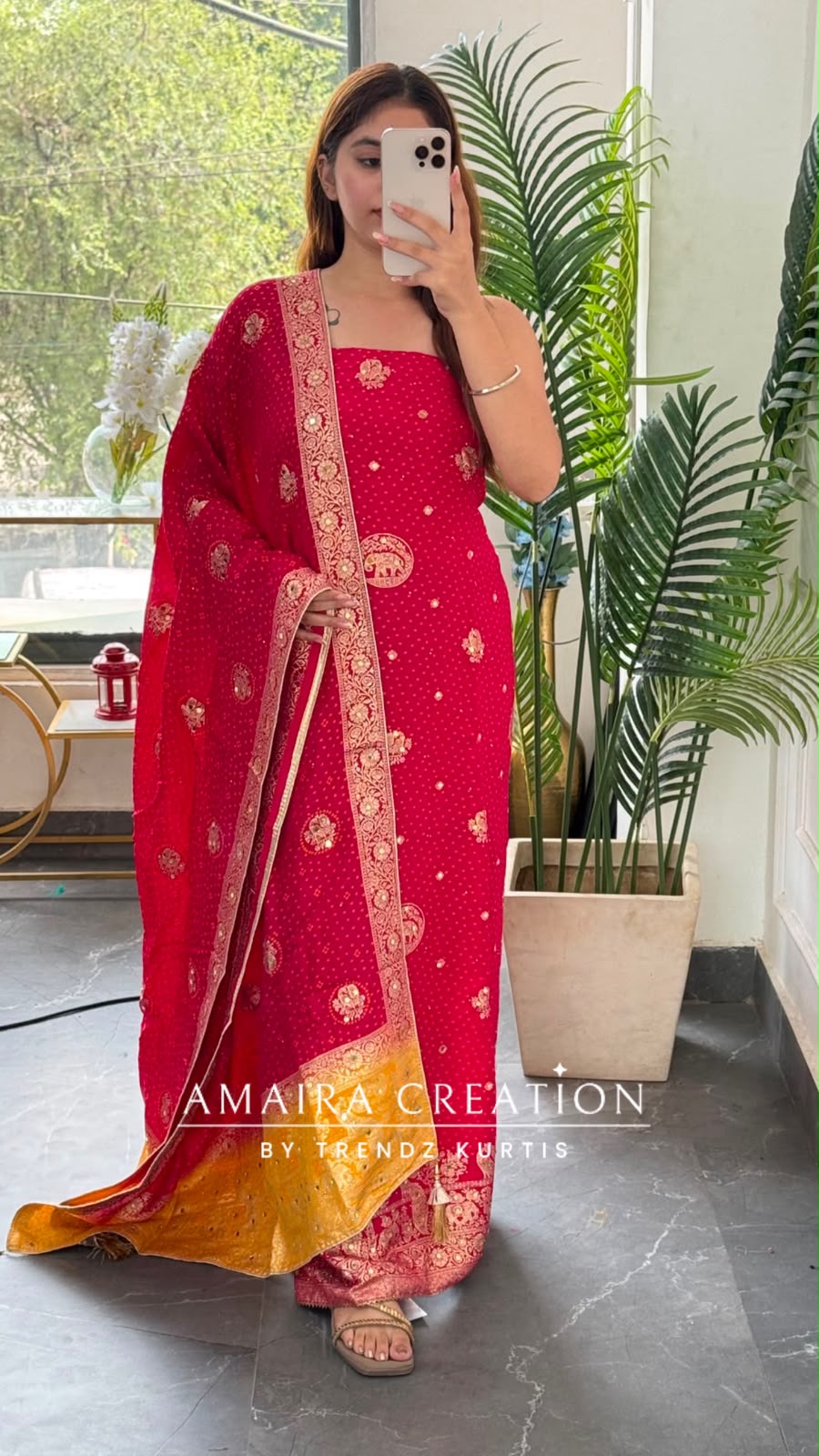 Premium Silk Magenta Colour Unstitched Suit With Beautiful Dual Shade Banarasi Silk Dupatta