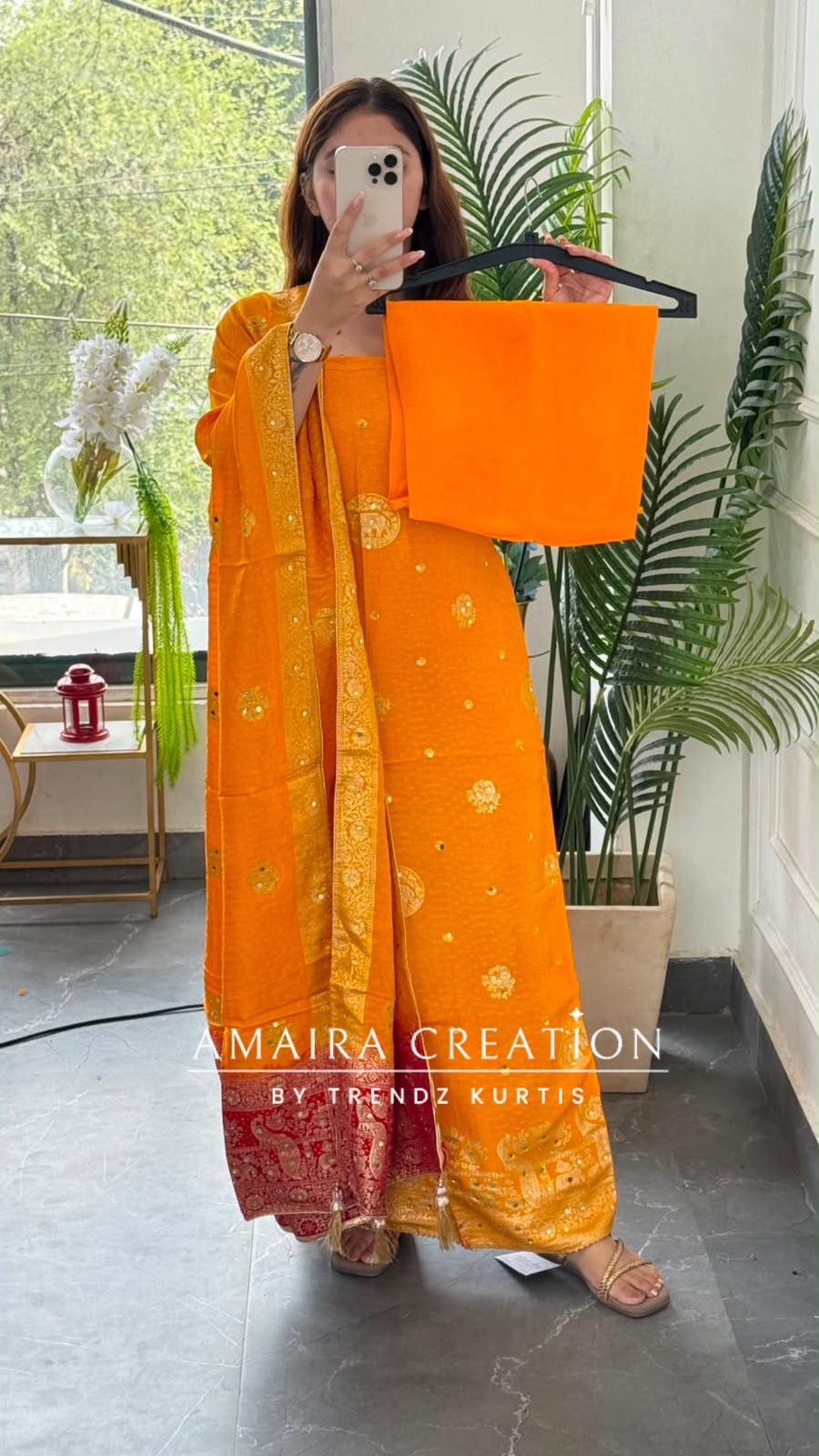 Premium Silk Mustard Colour Unstitched Suit With Beautiful Dual Shade Banarasi Silk Dupatta