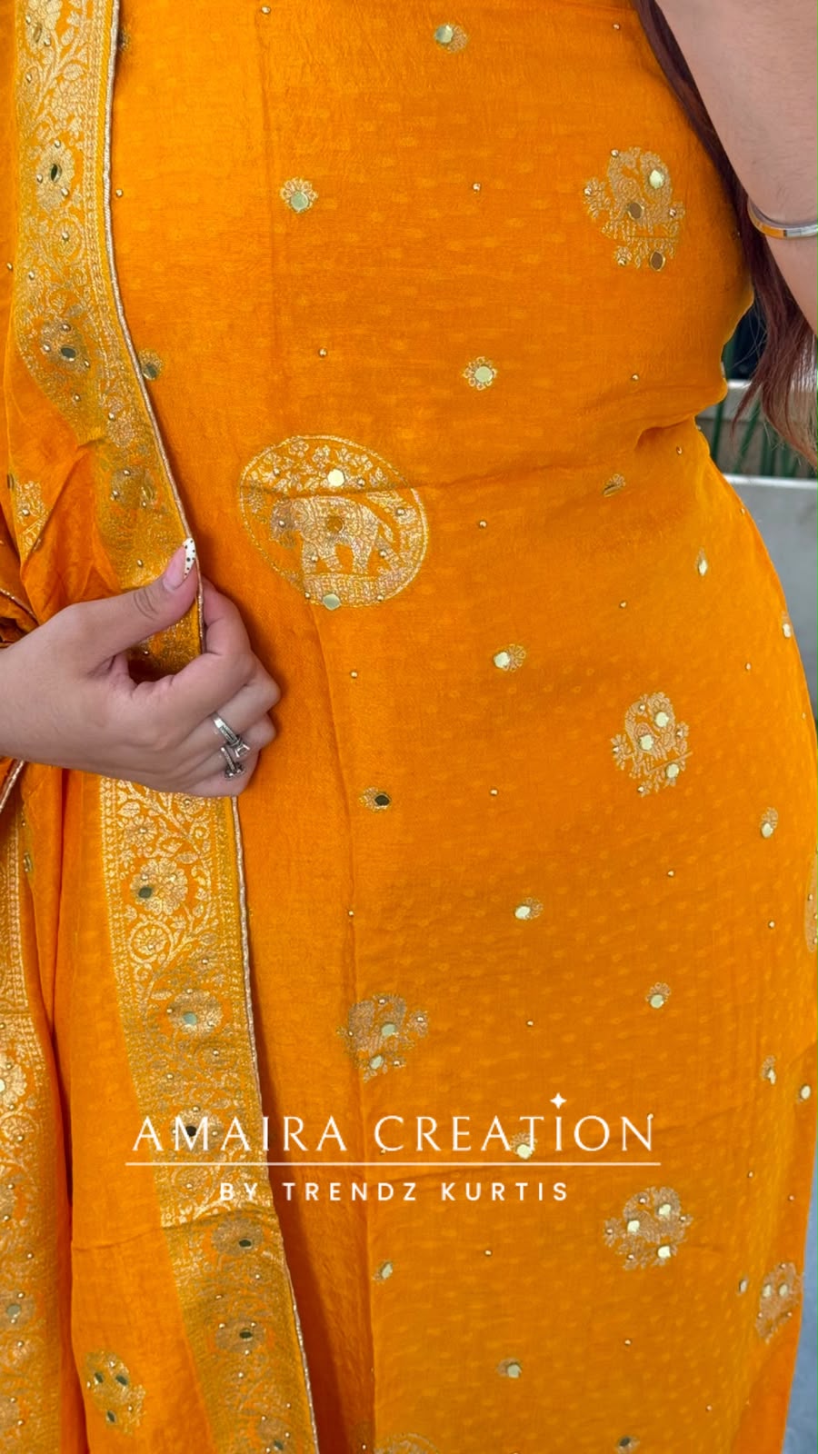 Premium Silk Mustard Colour Unstitched Suit With Beautiful Dual Shade Banarasi Silk Dupatta