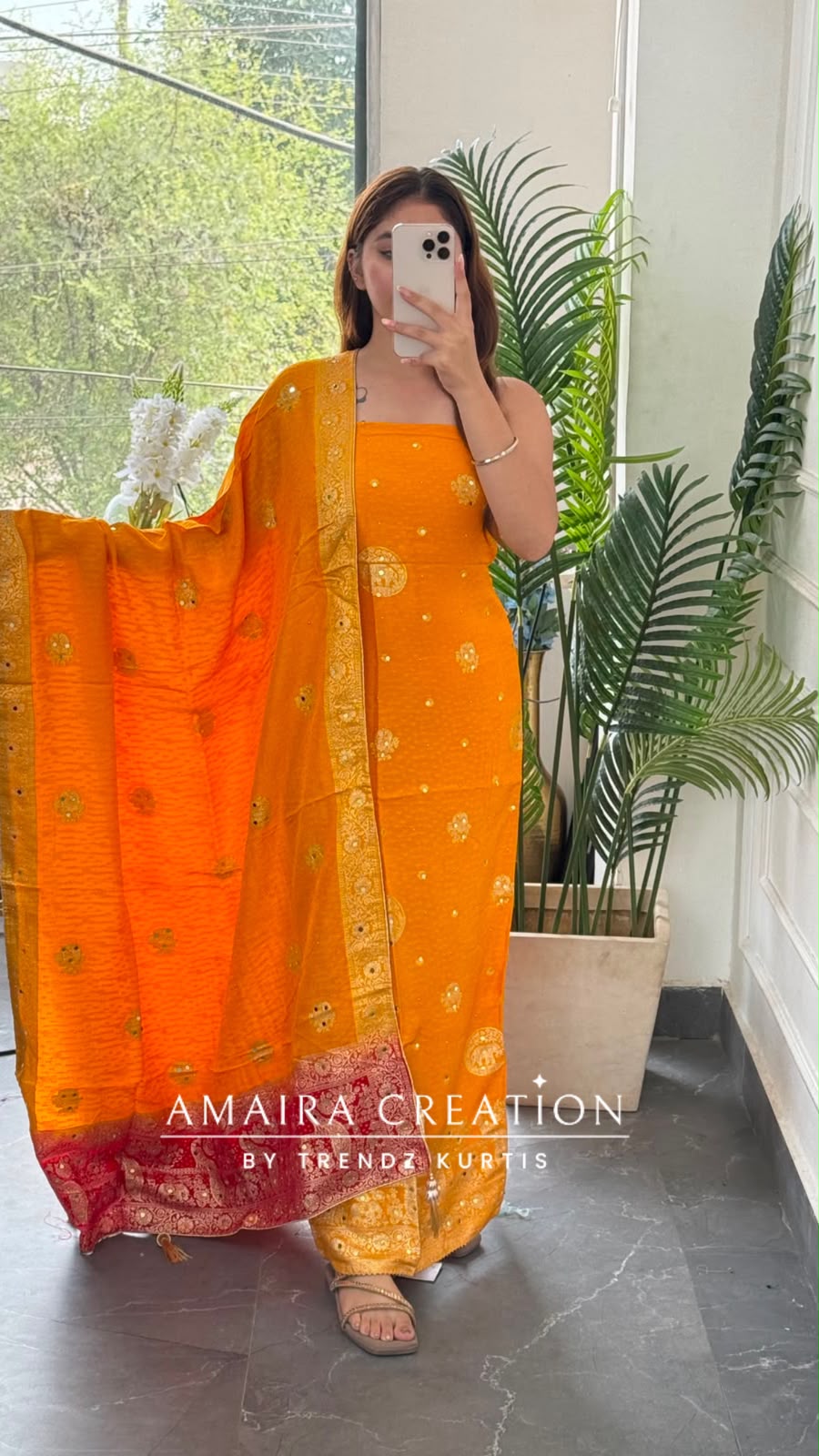 Premium Silk Mustard Colour Unstitched Suit With Beautiful Dual Shade Banarasi Silk Dupatta