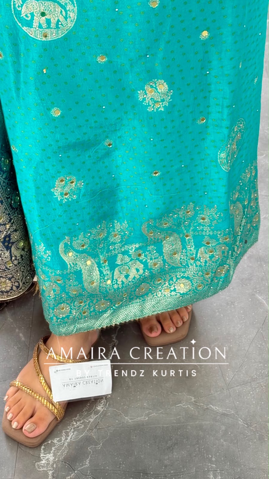Premium Silk Firozi Colour Unstitched Suit With Beautiful Dual Shade Banarasi Silk Dupatta