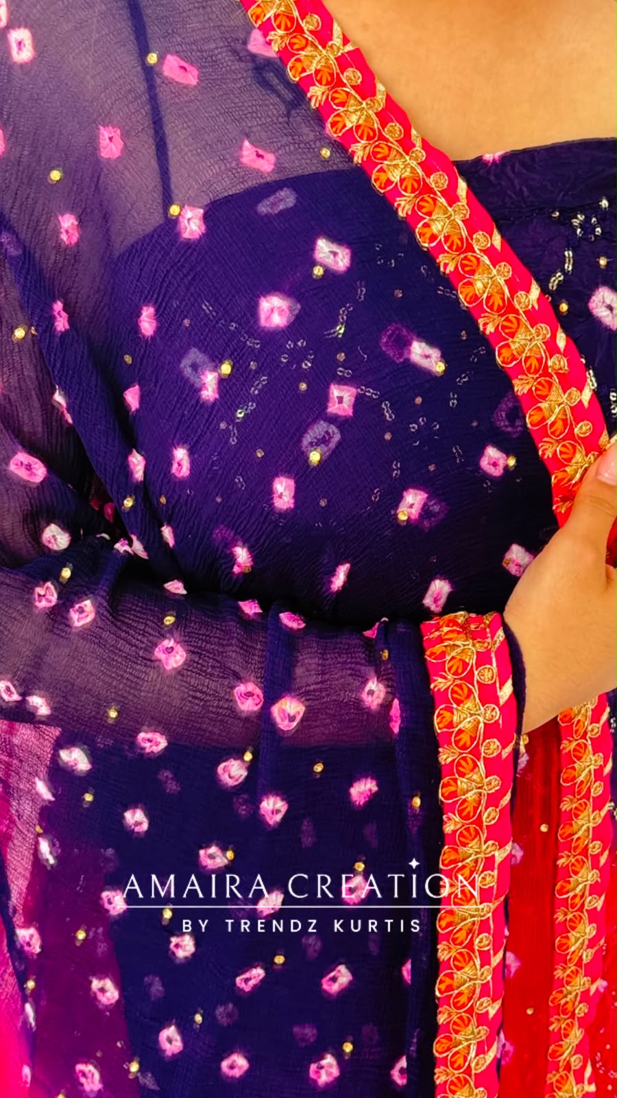 Premium Silk Tye Dye Pattern Unstitched Suit With Chiffon Dupatta