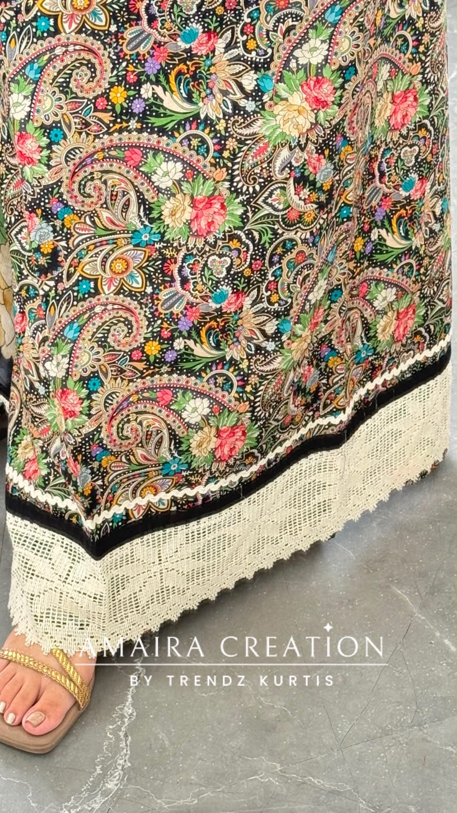 Premium Cotton Black Colour Unstitched Suit With vibrant Paisley Print  With Beautiful Chiffon Dupatta
