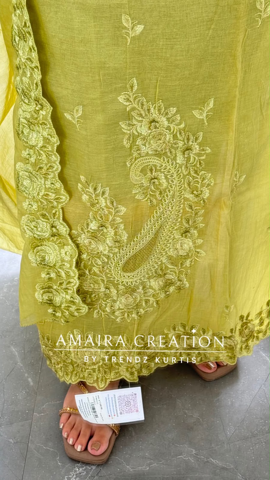 Premium Mul Chanderi Pista green Colour Unstitched Suit Embroidery Dupatta