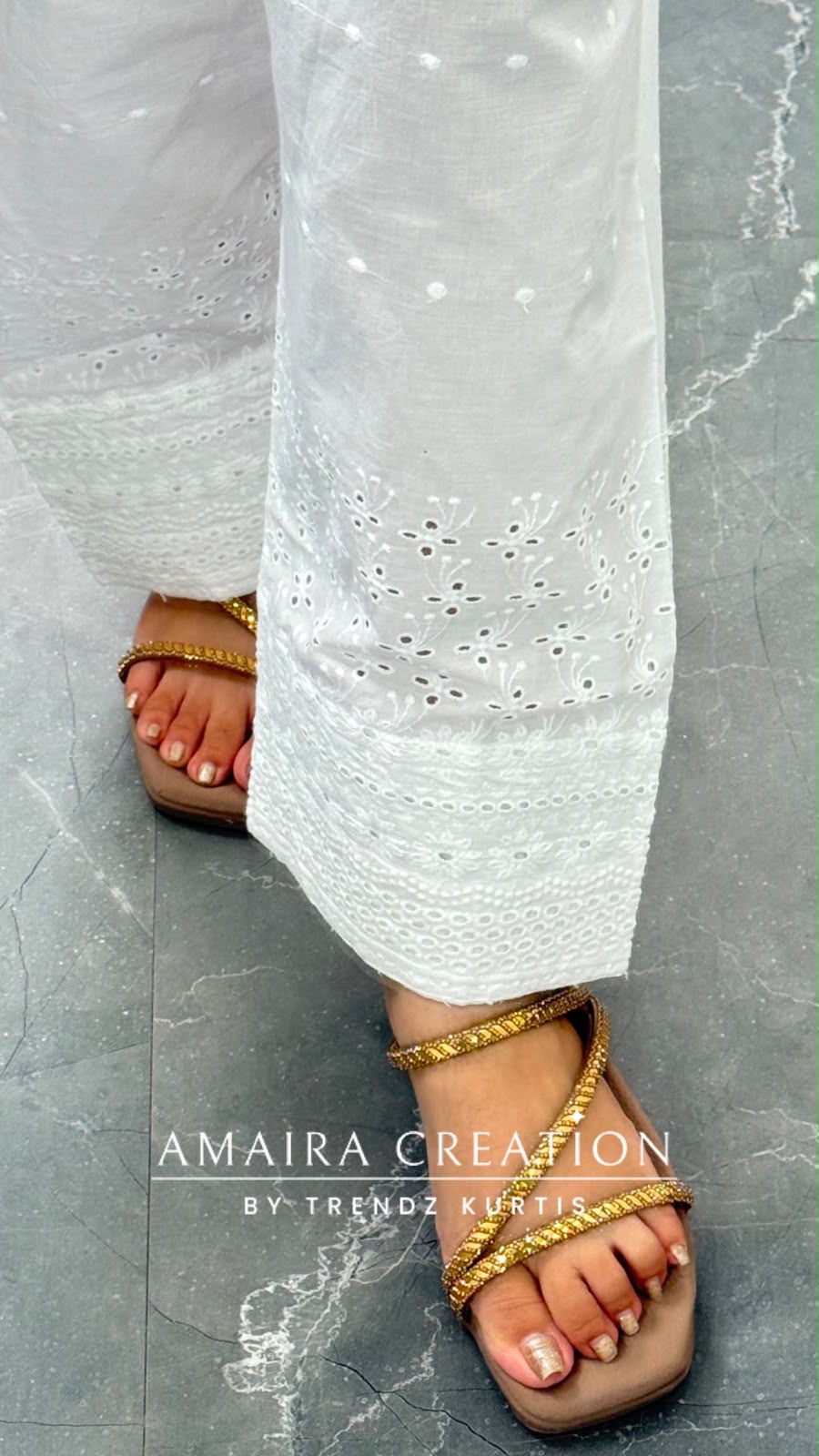 Premium Cotton Chikan Farsi (Bottom Only)