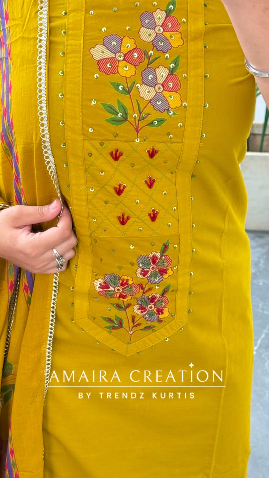 Premium Cotton Mustard Colour Unstitched Suit