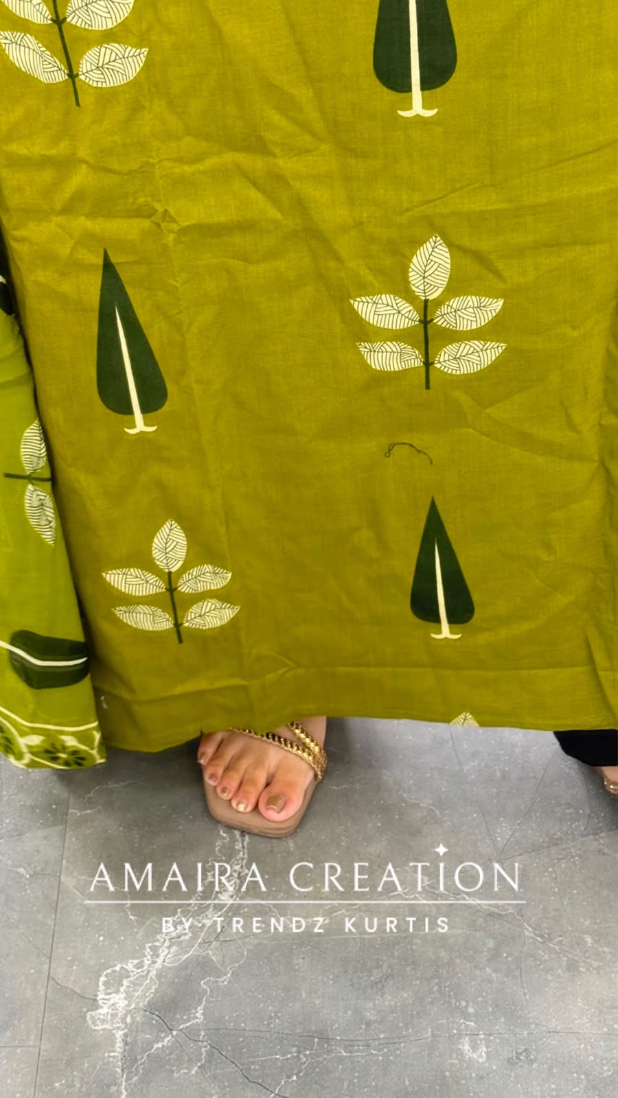 Premium Cotton Green Colour Unstitched Suit