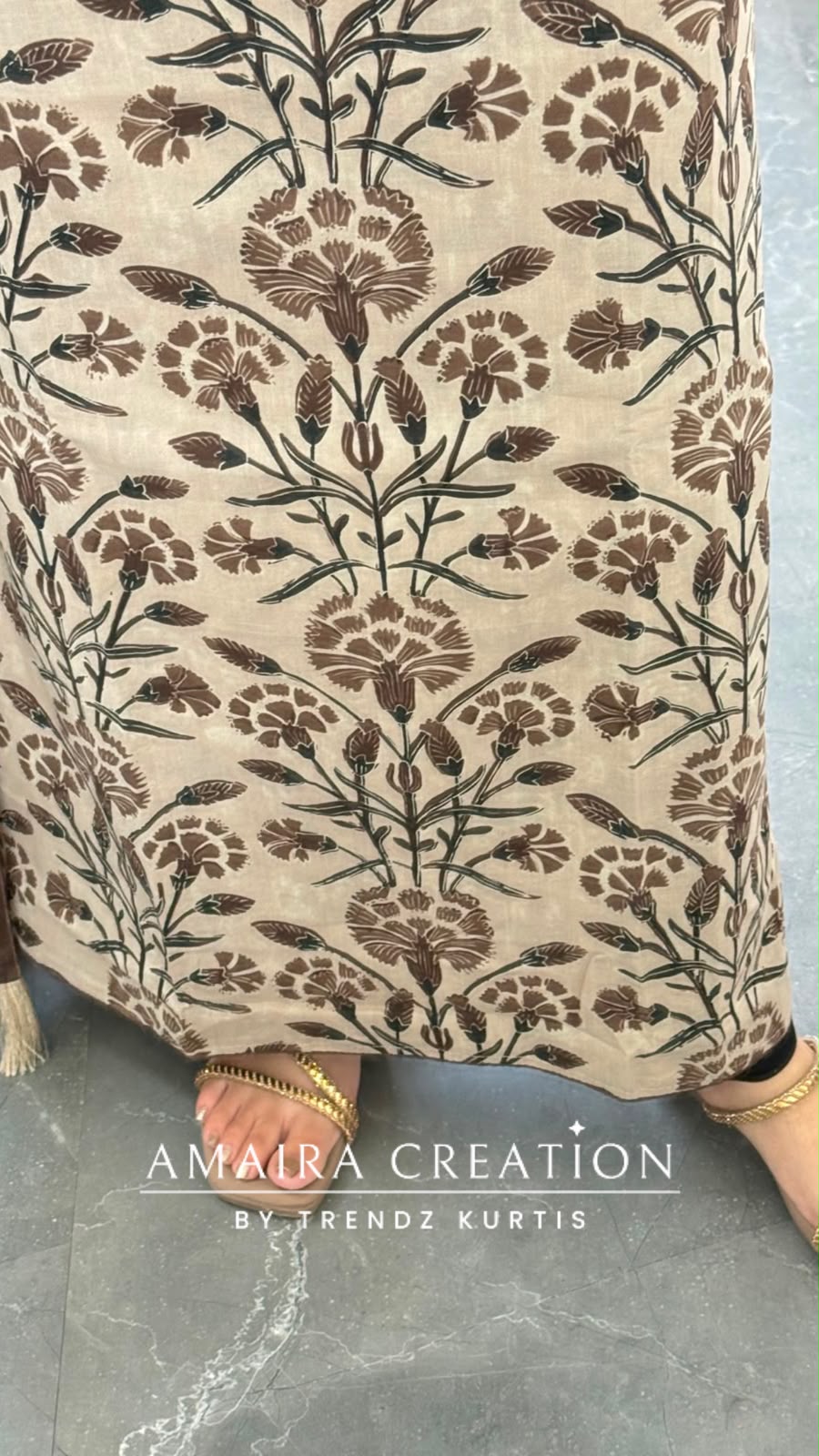 Premium Cotton Beige Brown Colour Unstitched Suit