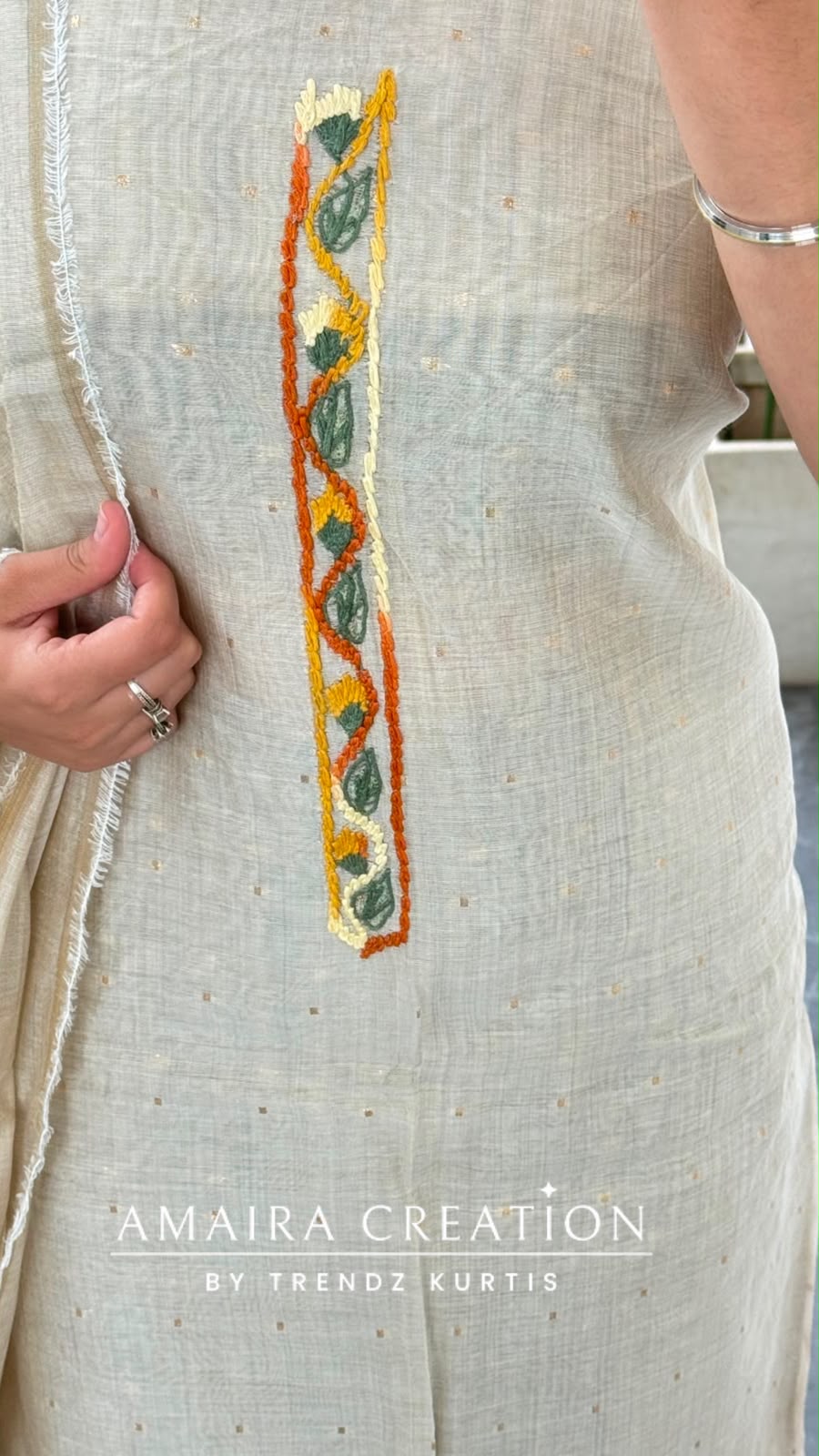 Premium Mul Chanderi Fabric Beige Colour Unstitched Suit  With Beautiful Dupatta