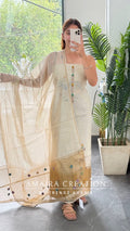 Premium Mul Chanderi Unstitch Suit With Beautiful Dupatta
