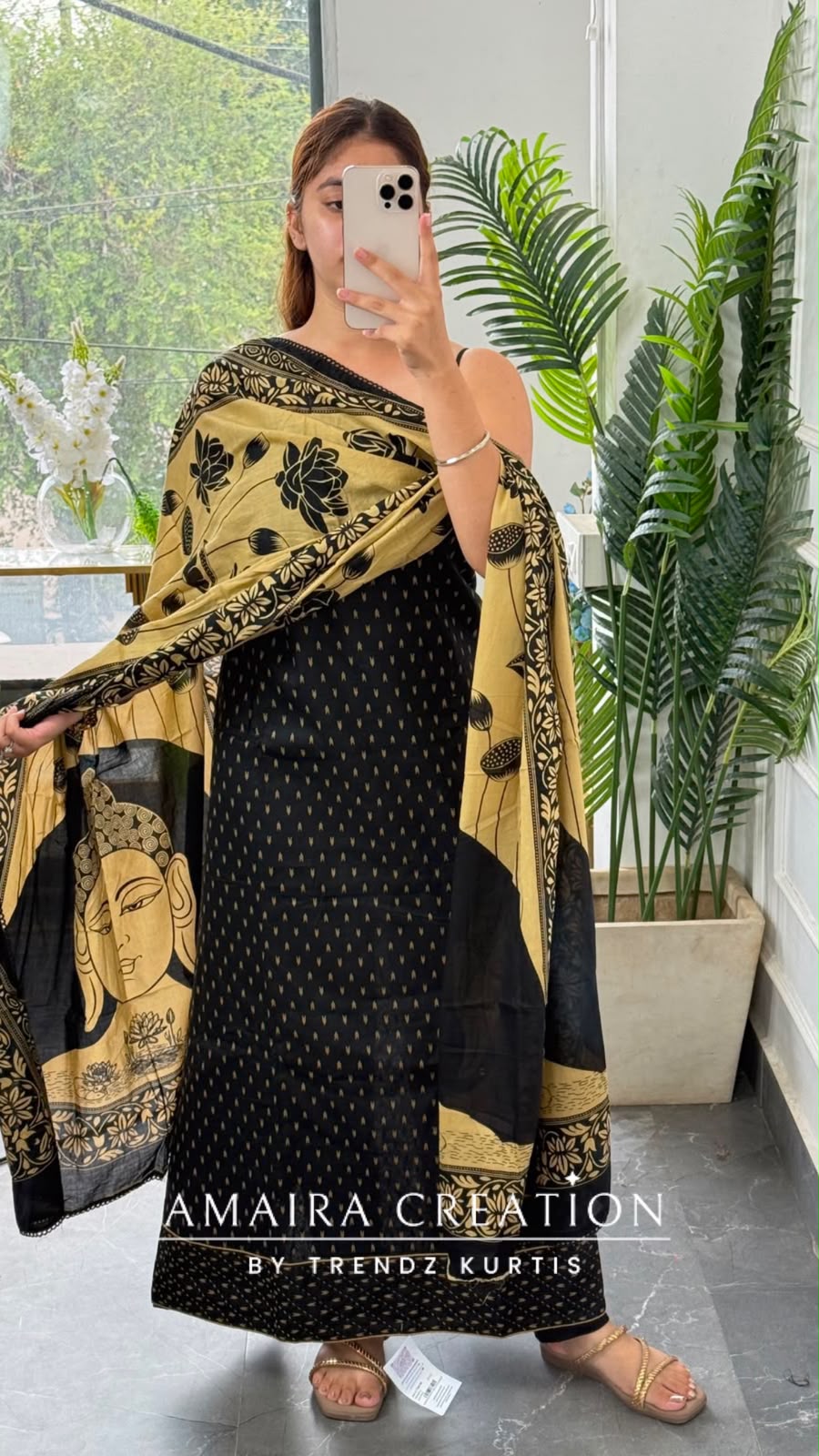 Premium Cotton Black Colour Unstitched Suit