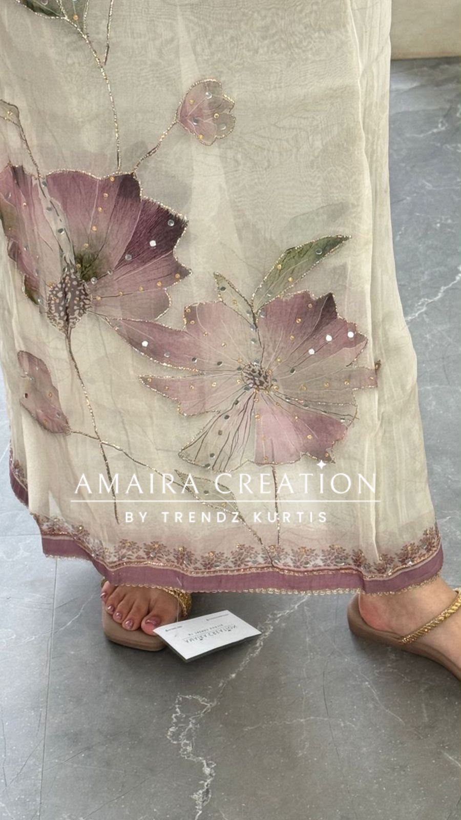 Premium Orgnaza Unstitched Suit With Printed Chiffon Dupatta