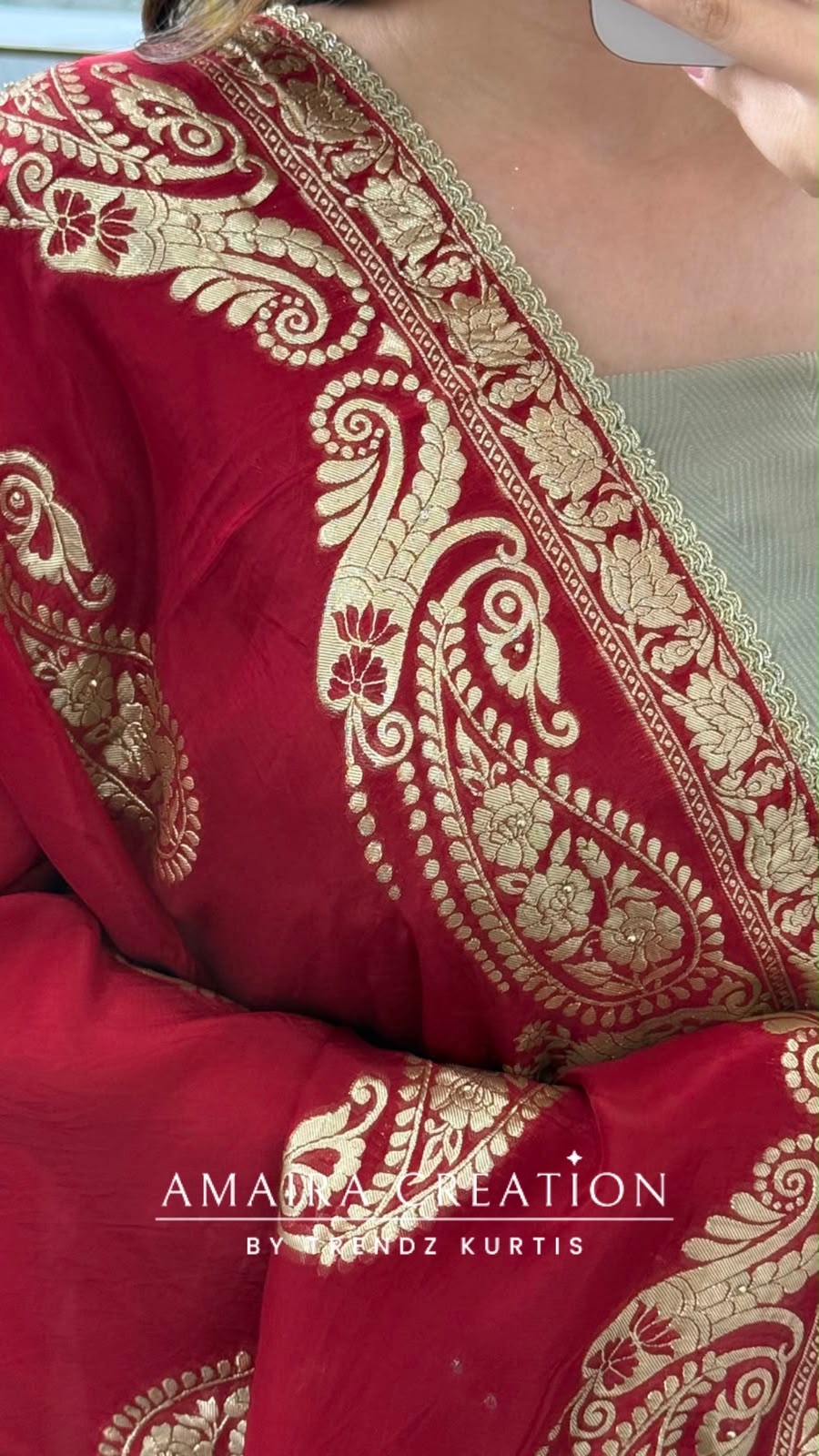 Premium Banarasi Silk Ivory Colour Unstitched Suit With Jacuqard Dupatta