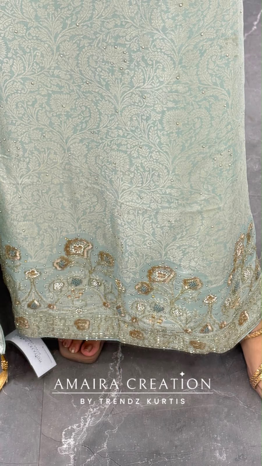 Premium Brocket Sea Green Colour Unstitched Suit With Royal Banarasi Dupatta