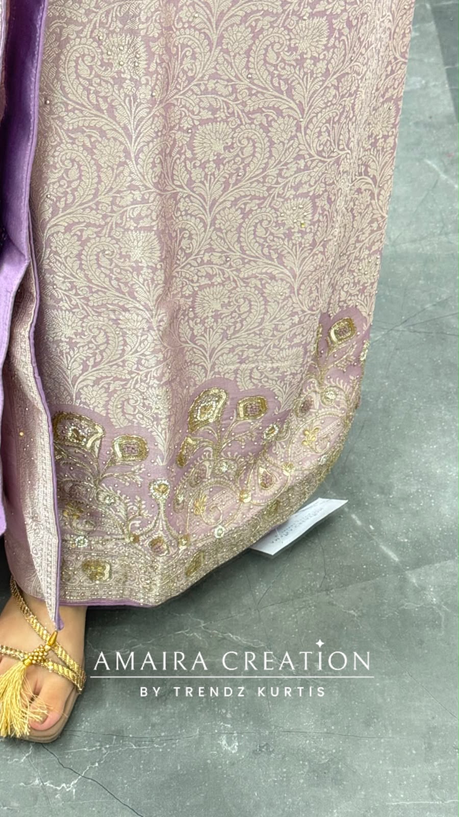 Premium Brocket Lavender Colour Unstitched Suit With Royal Banarasi Dupatta