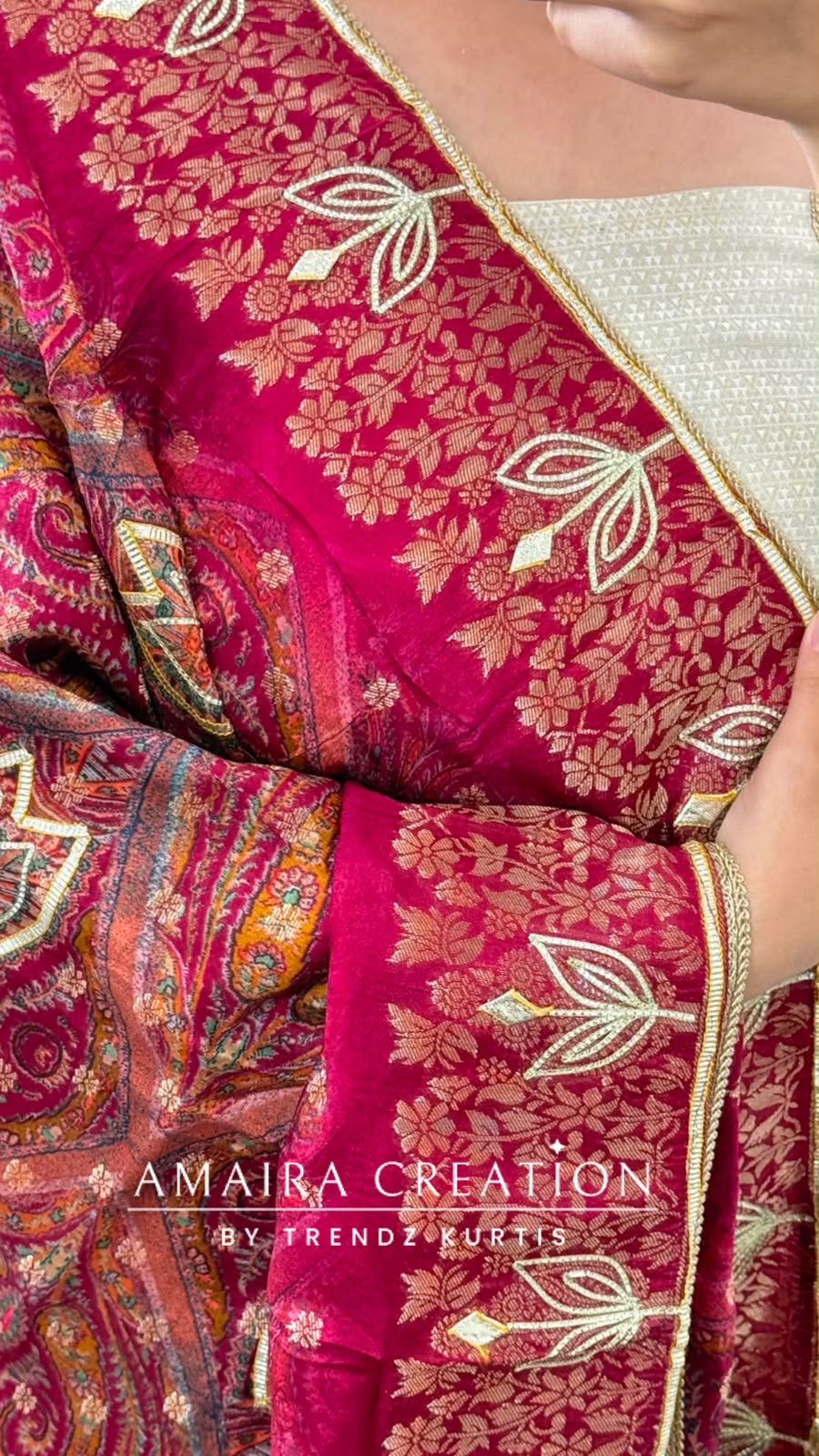 Premium Banarasi Silk Ivory Colour Unstitched Suit With Jacquard Dupatta
