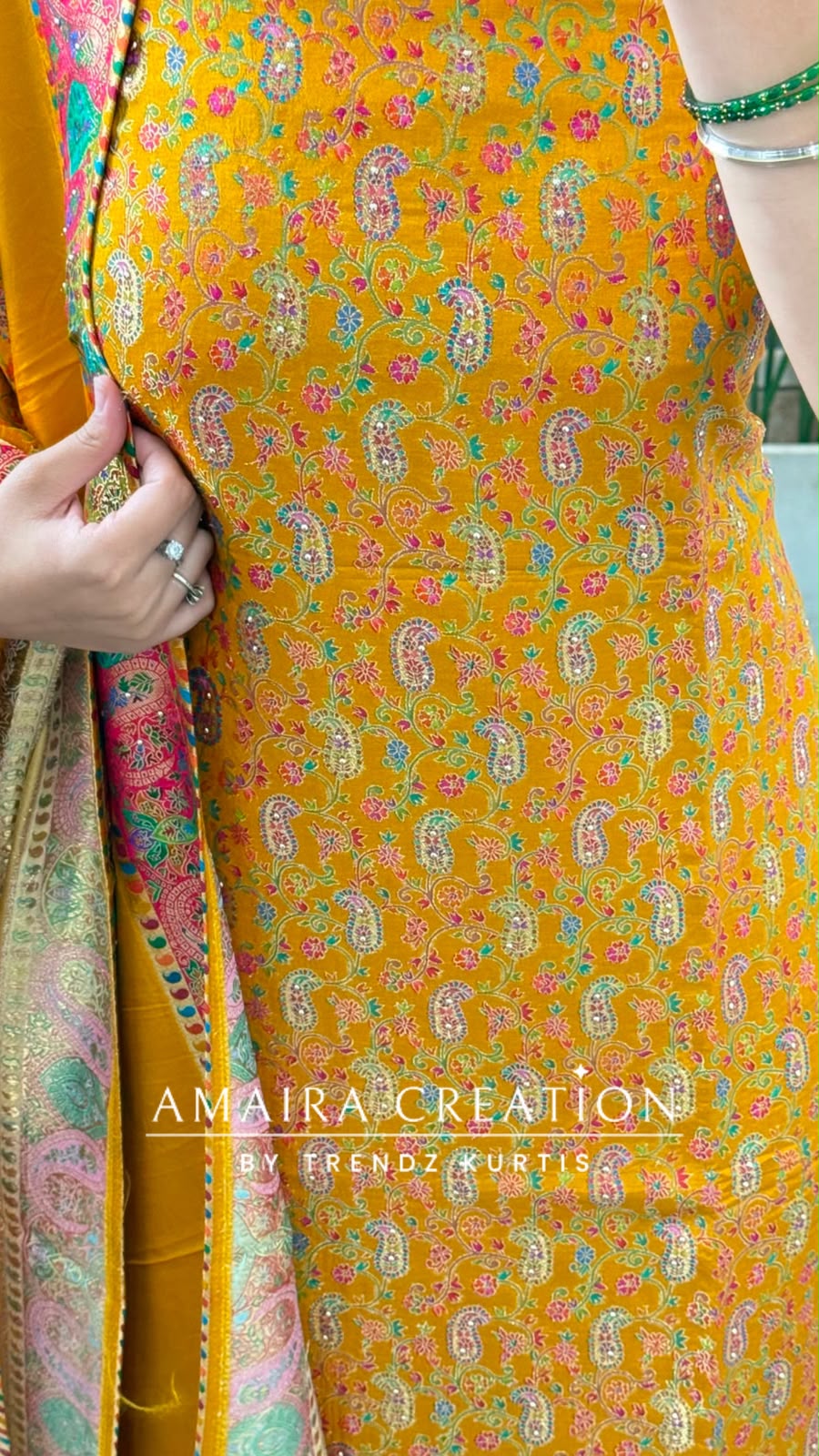 Premium Banarasi Brocket Fabric Mustard Colour Unstitched Suit With Royal Dupatta
