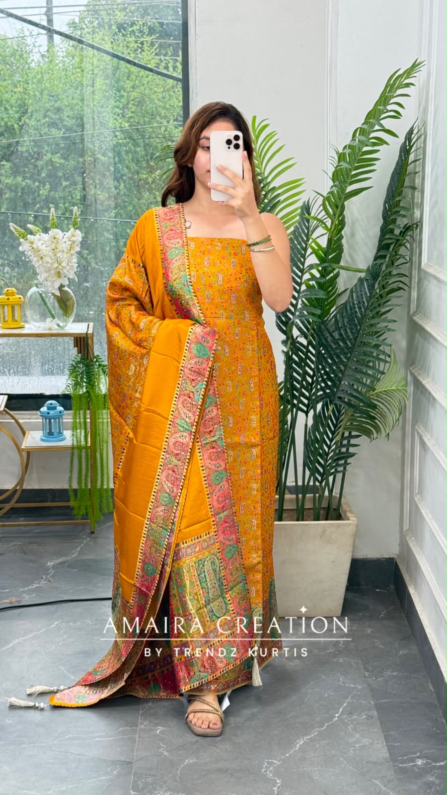Premium Banarasi Brocket Fabric Mustard Colour Unstitched Suit With Royal Dupatta