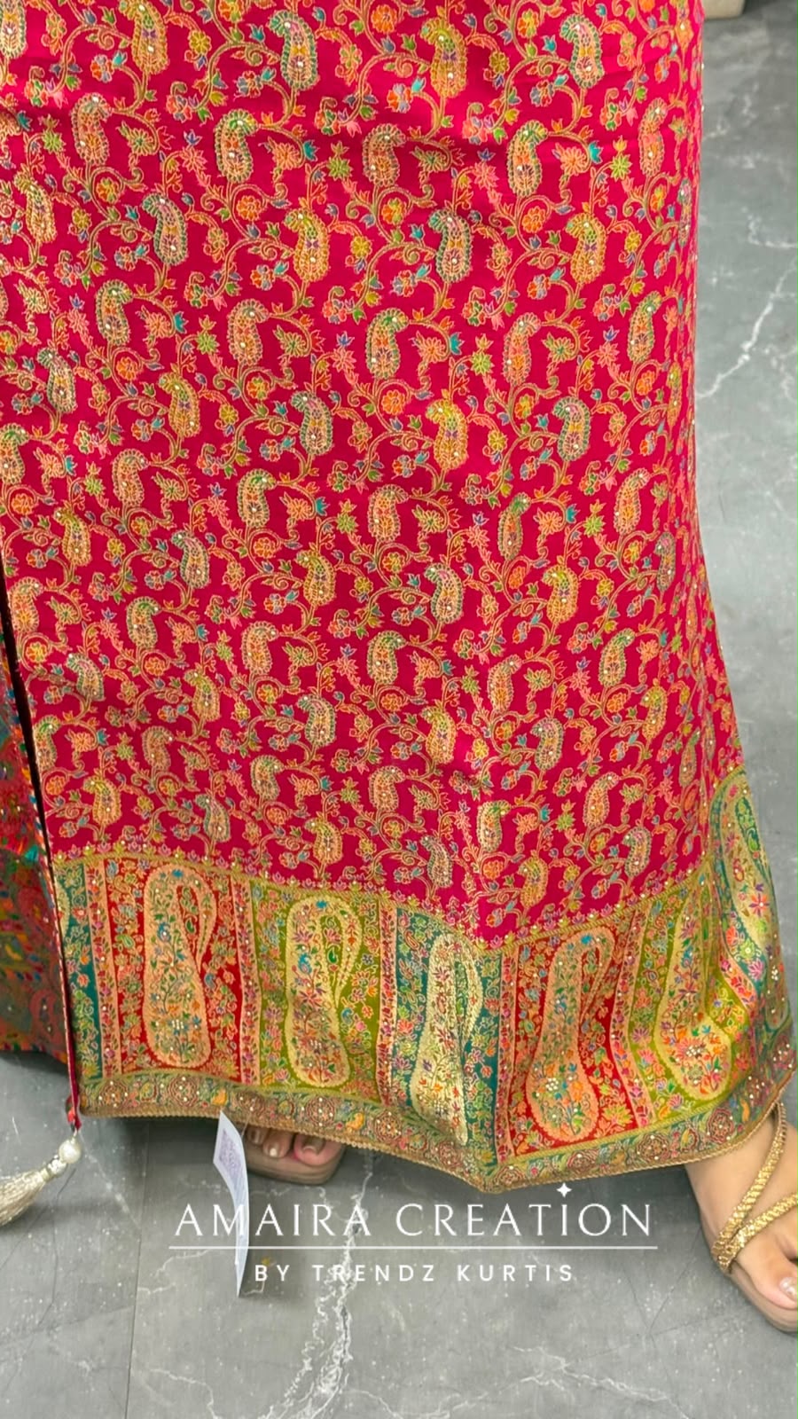 Premium Banarasi Brocket Fabric Magenta Colour Unstitched Suit With Royal Dupatta