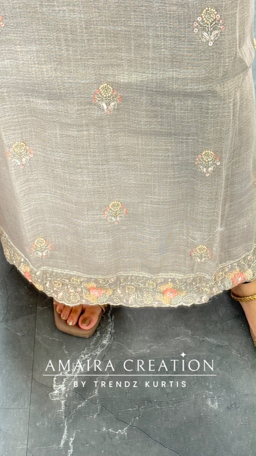 Premium Shimmer Silk Grey Colour Unstitched Suit With Silk Fabric Printed Dupatta