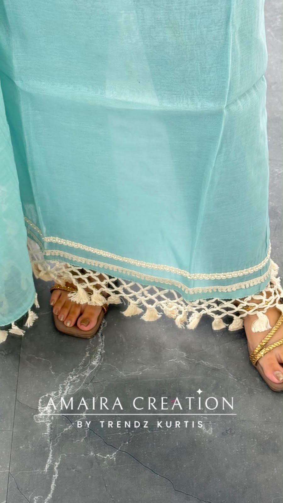 Premium Mul Chanderi Sky Blue Colour Beautiful Mirror Work Unstitched Suit