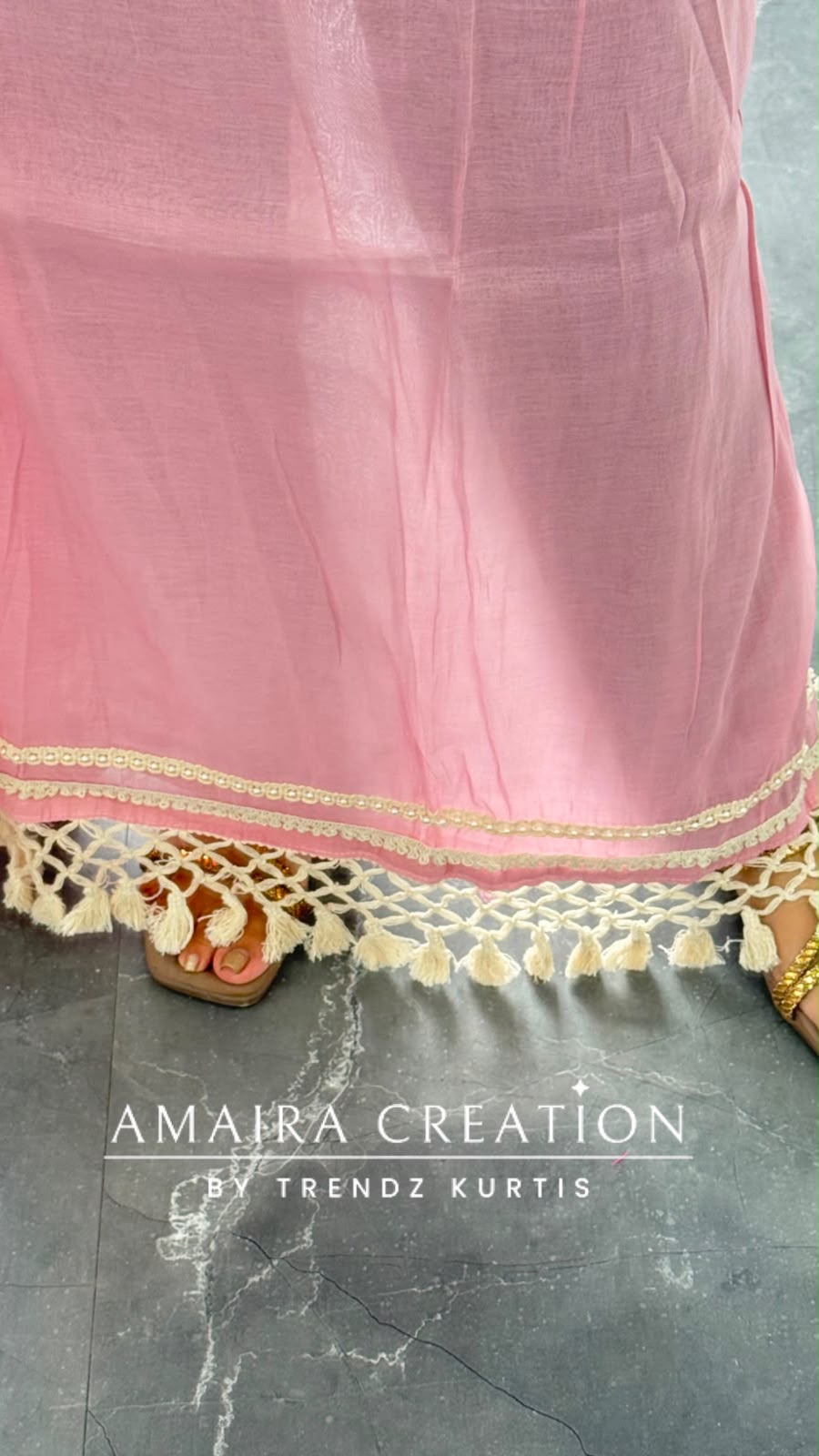 Premium Mul Chanderi Pink Colour Beautiful Mirror Work Unstitched Suit