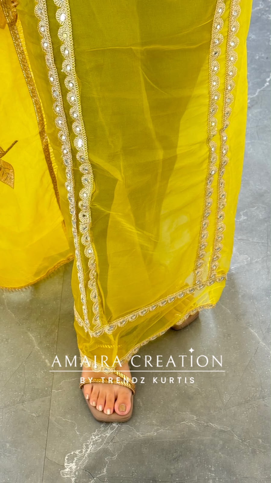 Premium Organza Fabric Neon Colour Beautiful Work Detailing & Zabardast Dupatta