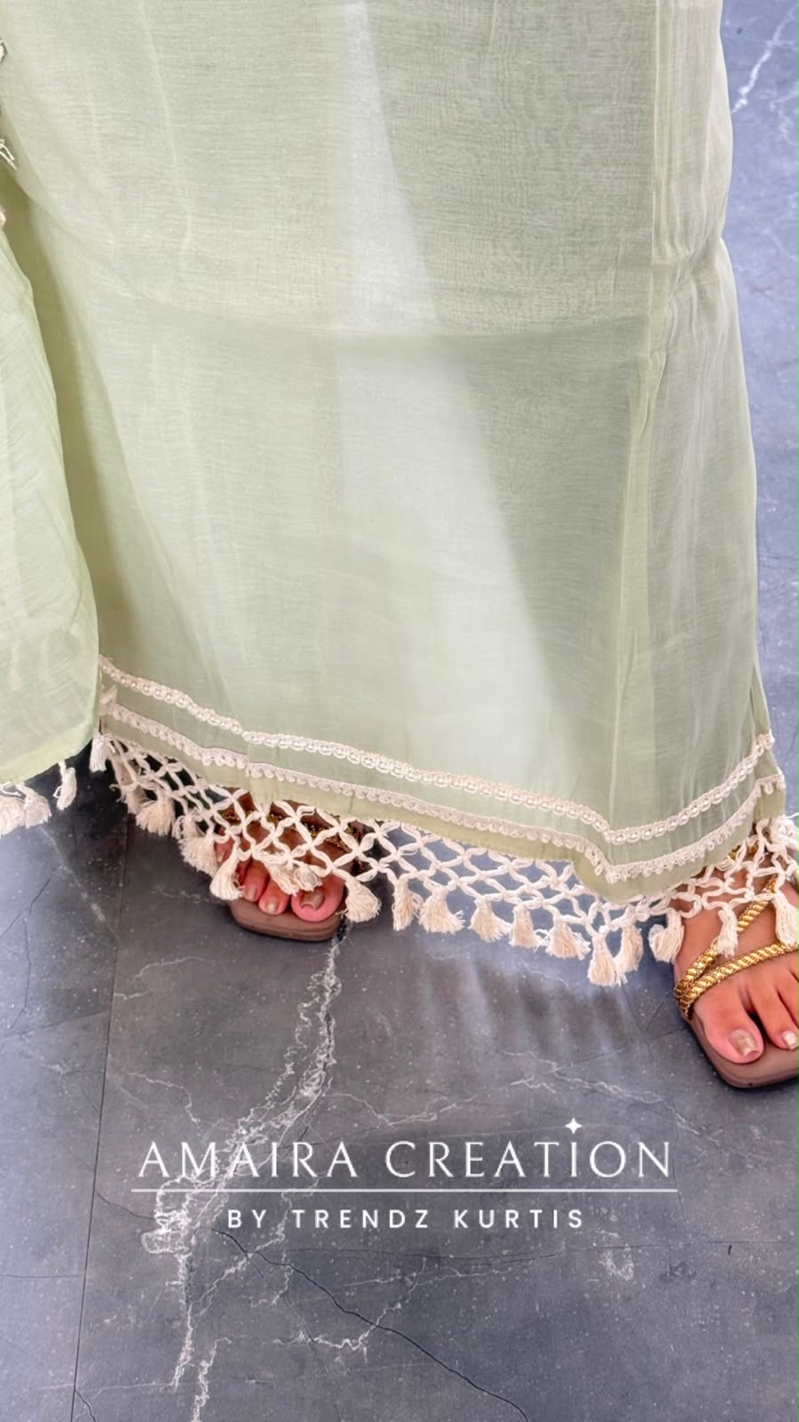 Premium Mul Chanderi Sea Green  Colour Beautiful Thread & Mirror Work Detailing Unstitched Suit