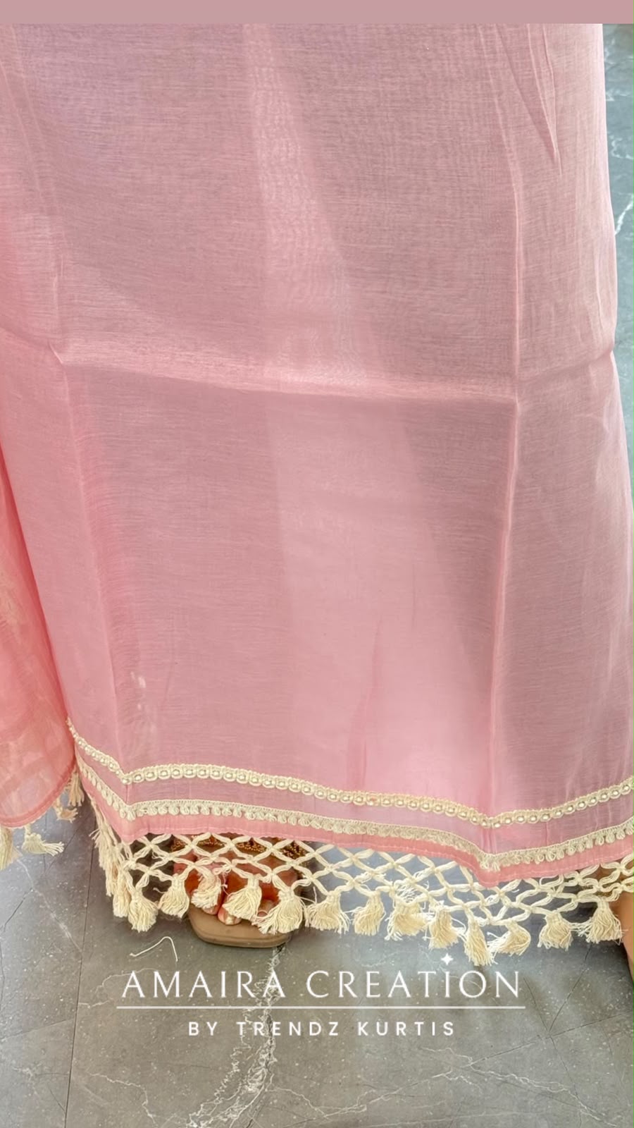 Premium Mul Chanderi Pink Colour Beautiful Thread & Mirror Work Detailing Unstitched Suit