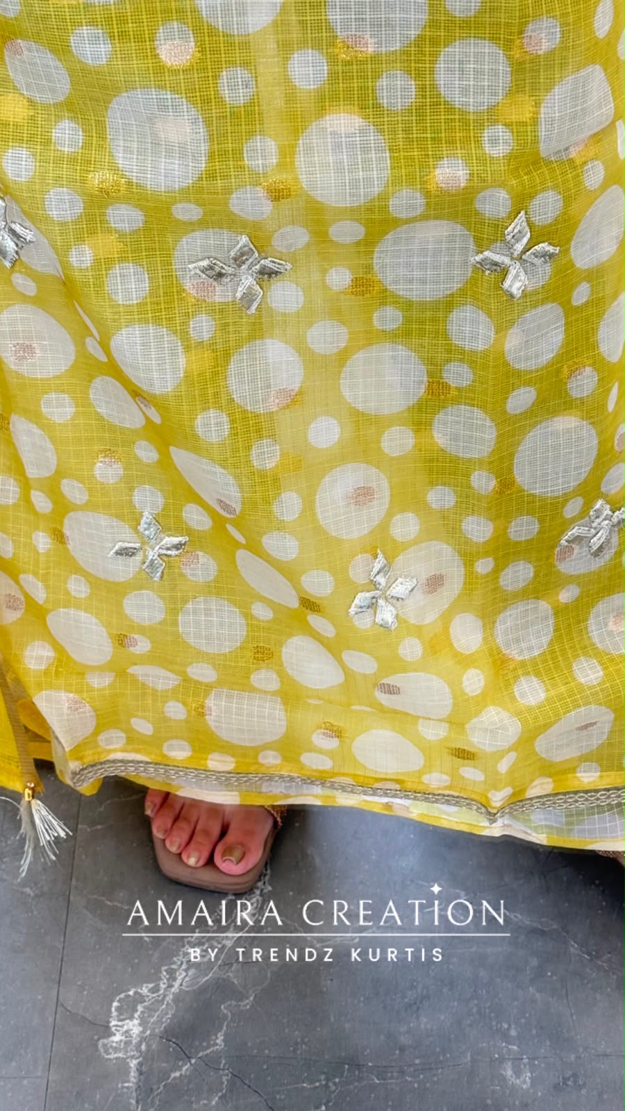Premium Kota Doria Polka Dot Pattern Neon Colour Unstitch Suit