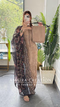 Premium crepe fabric Mouse colour Unstitched Suit