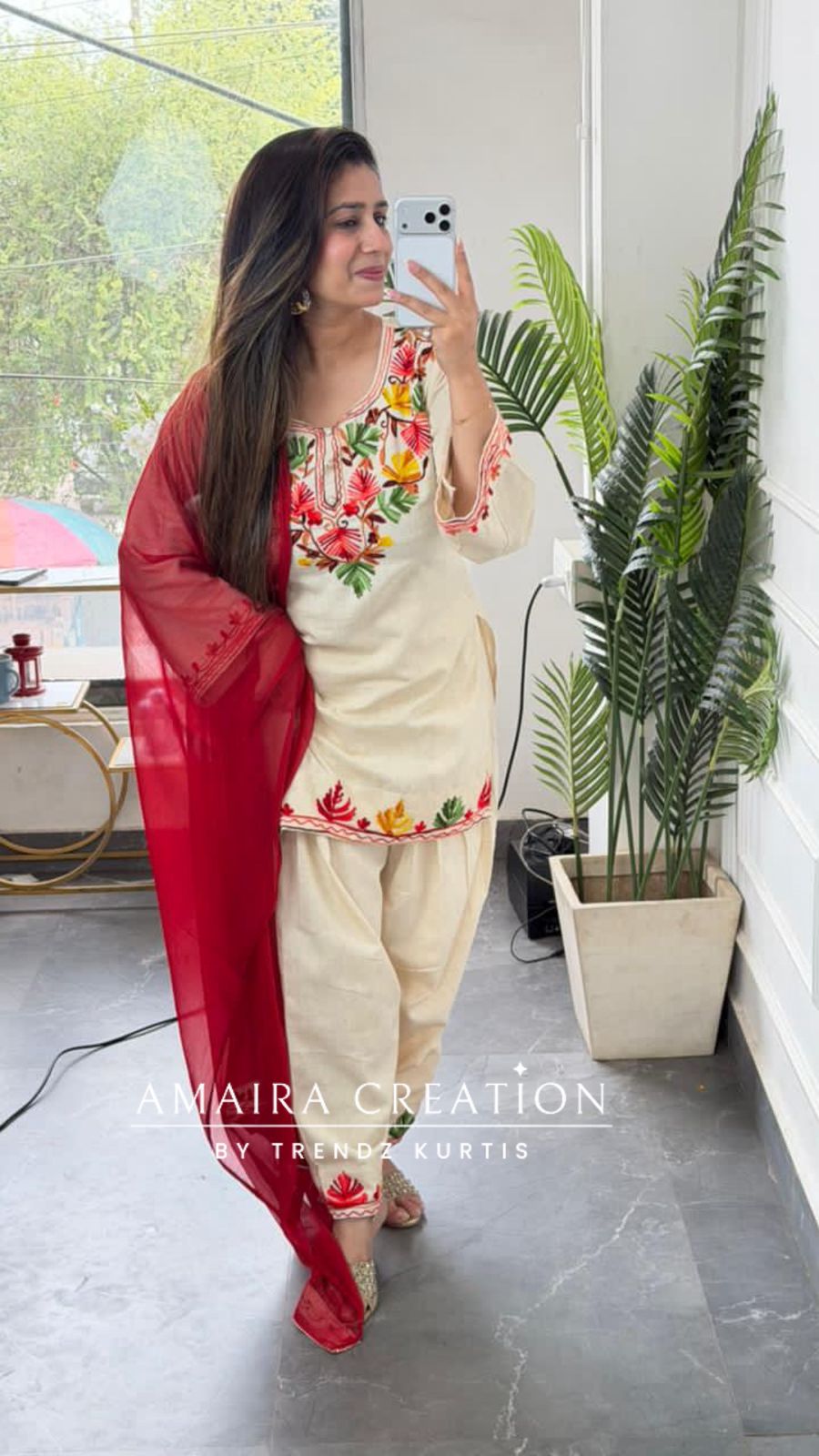 Kashmiri Gulmarg Hand-Embroidered Suit
