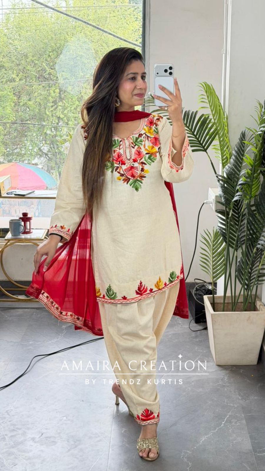 Kashmiri Gulmarg Hand-Embroidered Suit