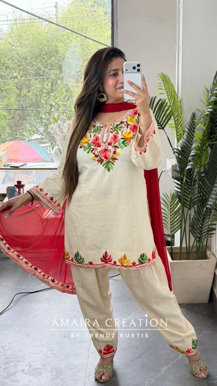 Kashmiri Gulmarg Hand-Embroidered Suit
