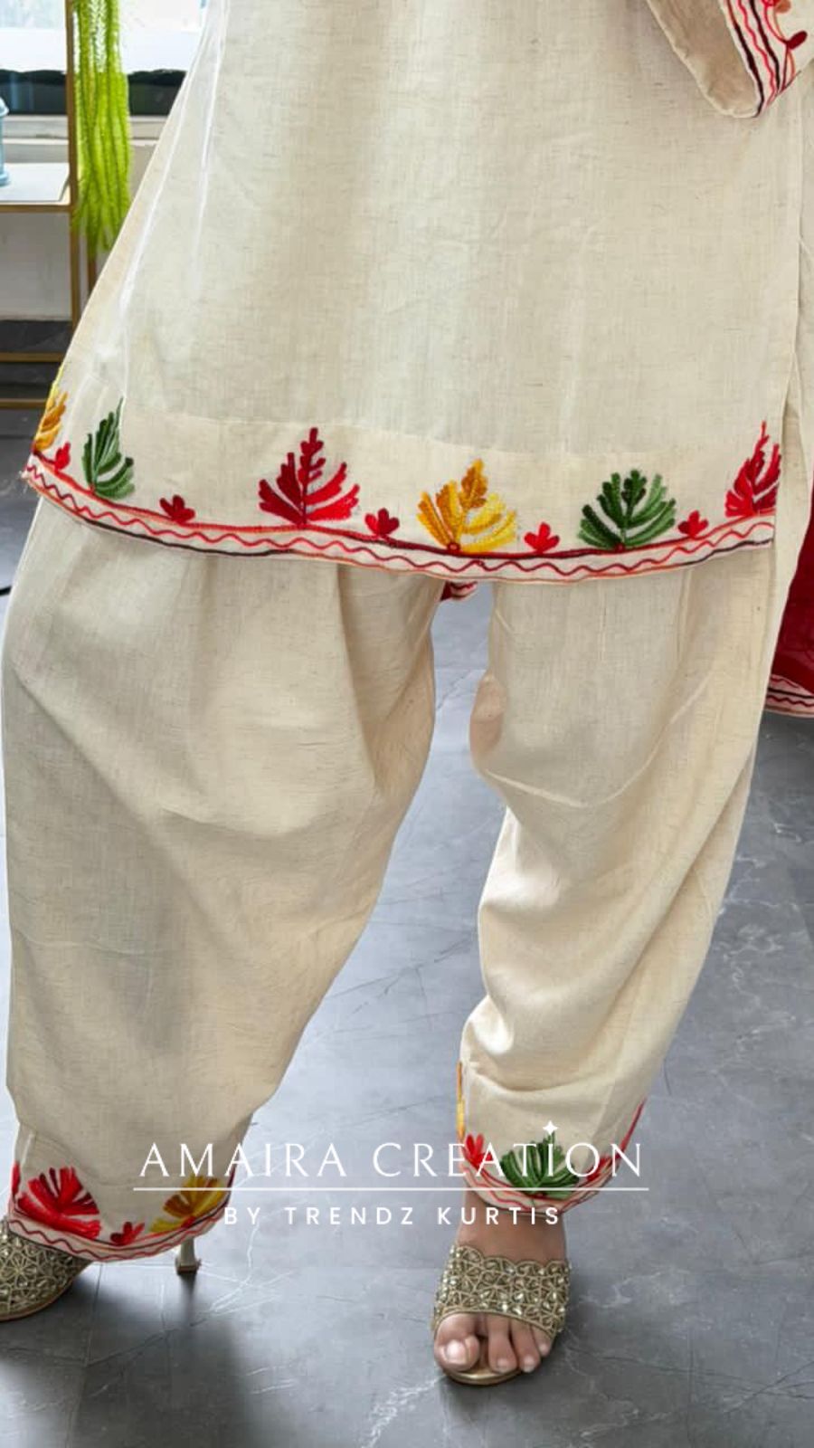 Kashmiri Gulmarg Hand-Embroidered Suit