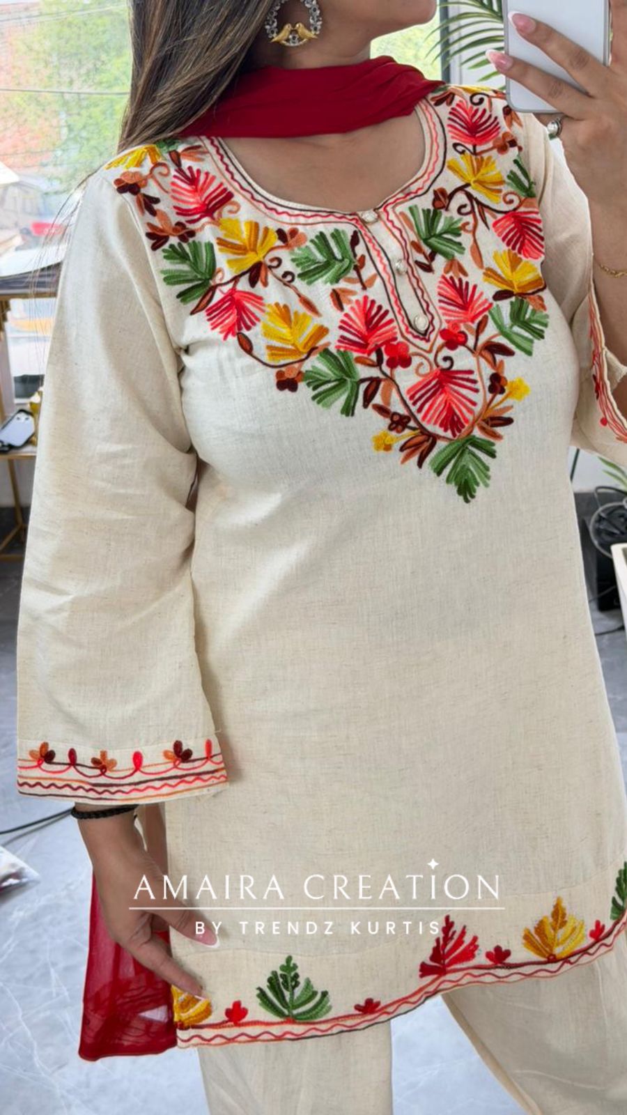 Kashmiri Gulmarg Hand-Embroidered Suit