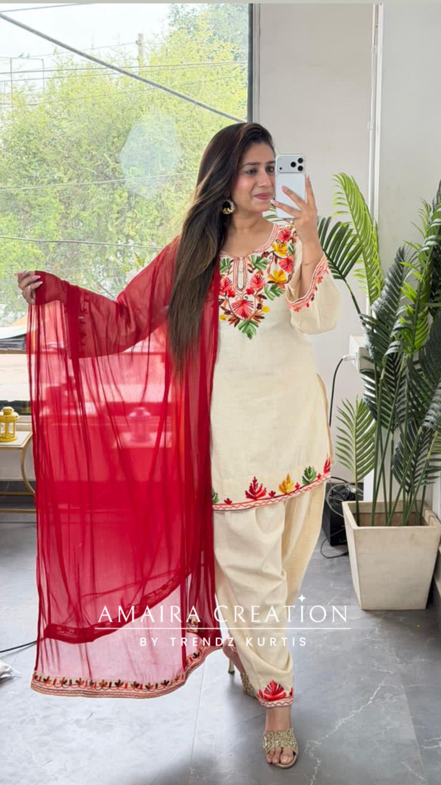 Kashmiri Gulmarg Hand-Embroidered Suit