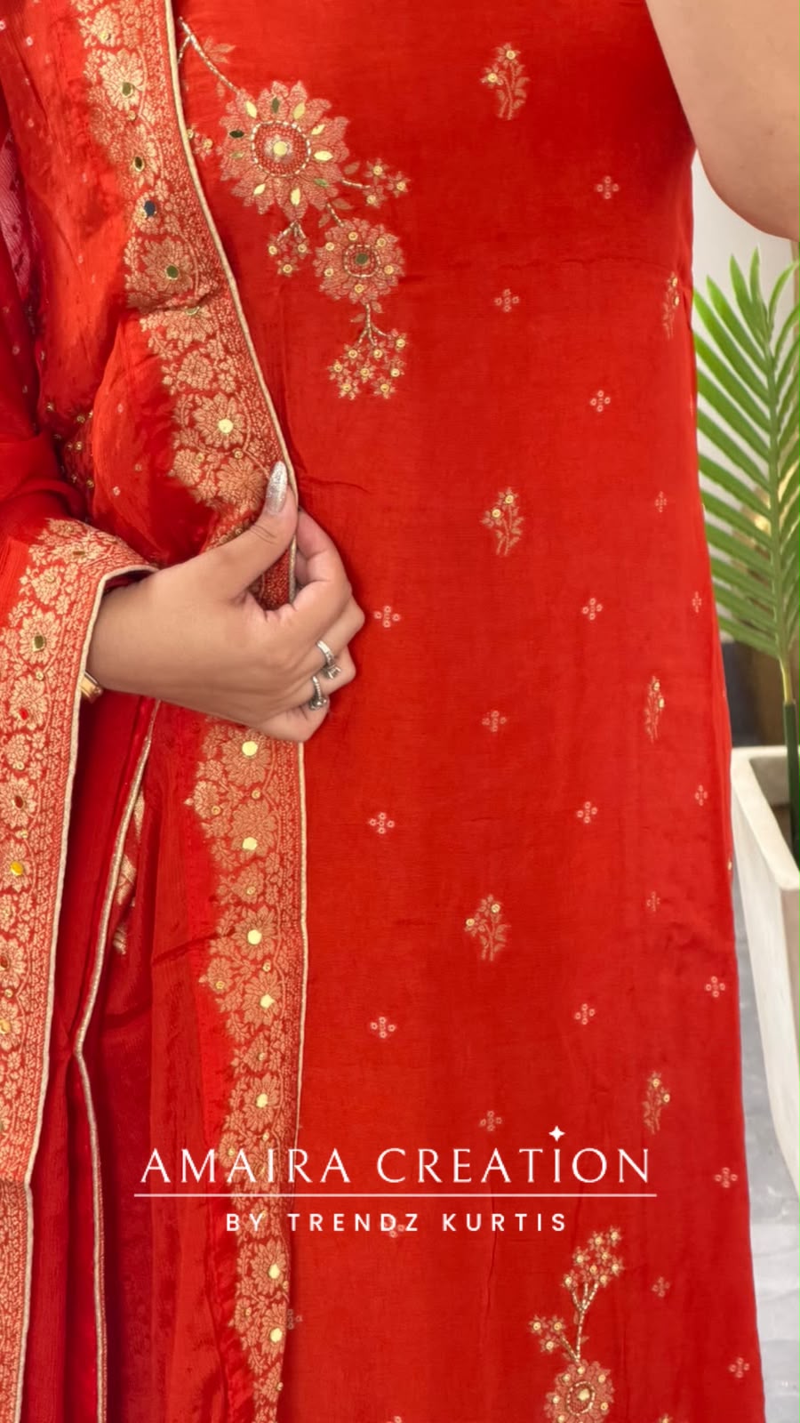 Premium Silk Orange Colour Unstitch Suit With Full Heavy Silk Dupatta