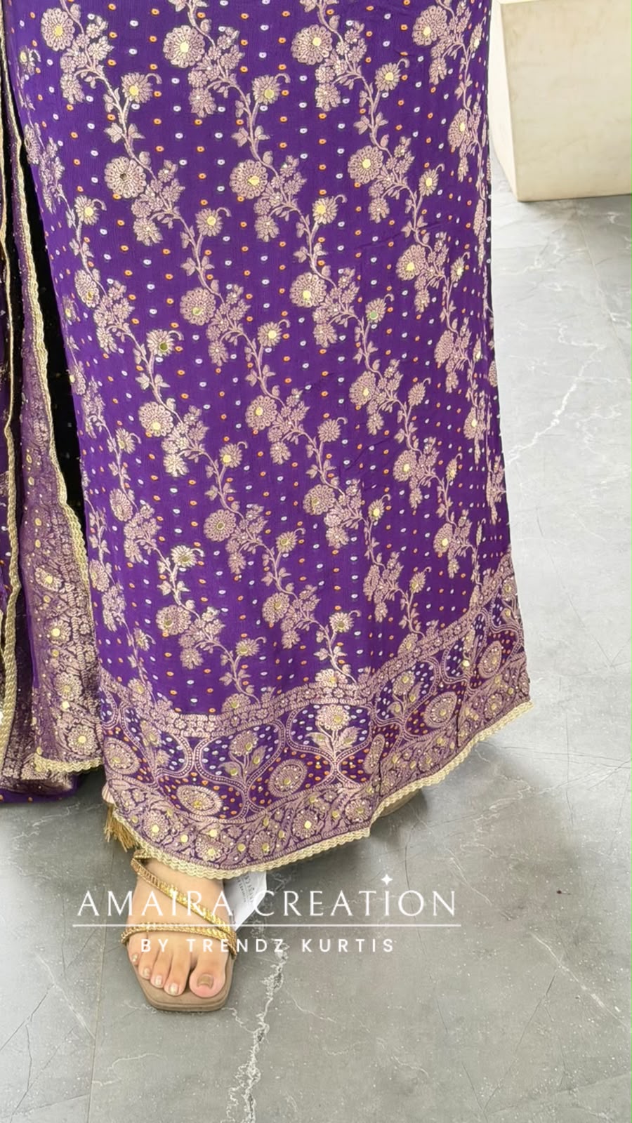 Premium Chinnon Purple Colour Unstitch Suit With Beautiful Chinnon Dupatta
