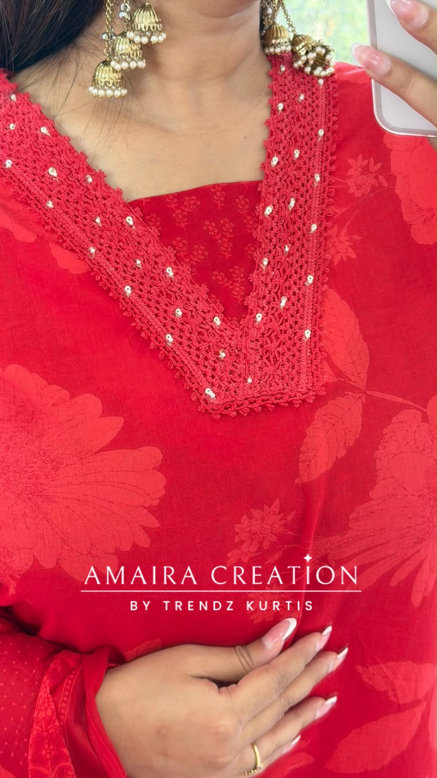 Ruhani Red Cotton Set