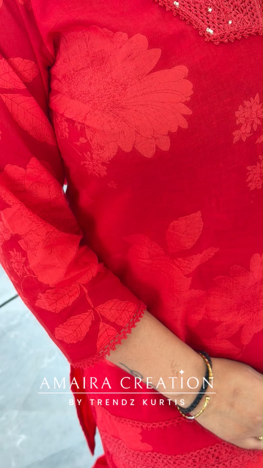 Ruhani Red Cotton Set