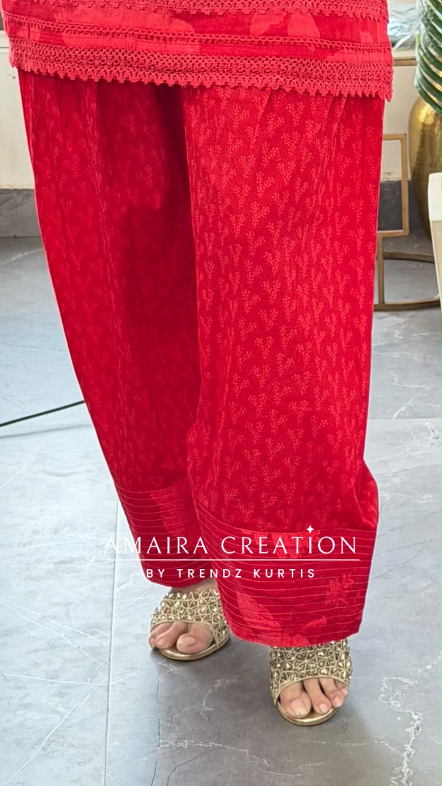 Ruhani Red Cotton Set