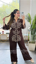 Mocha Bloom Reyon Co-Ord Set