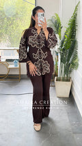 Mocha Bloom Reyon Co-Ord Set
