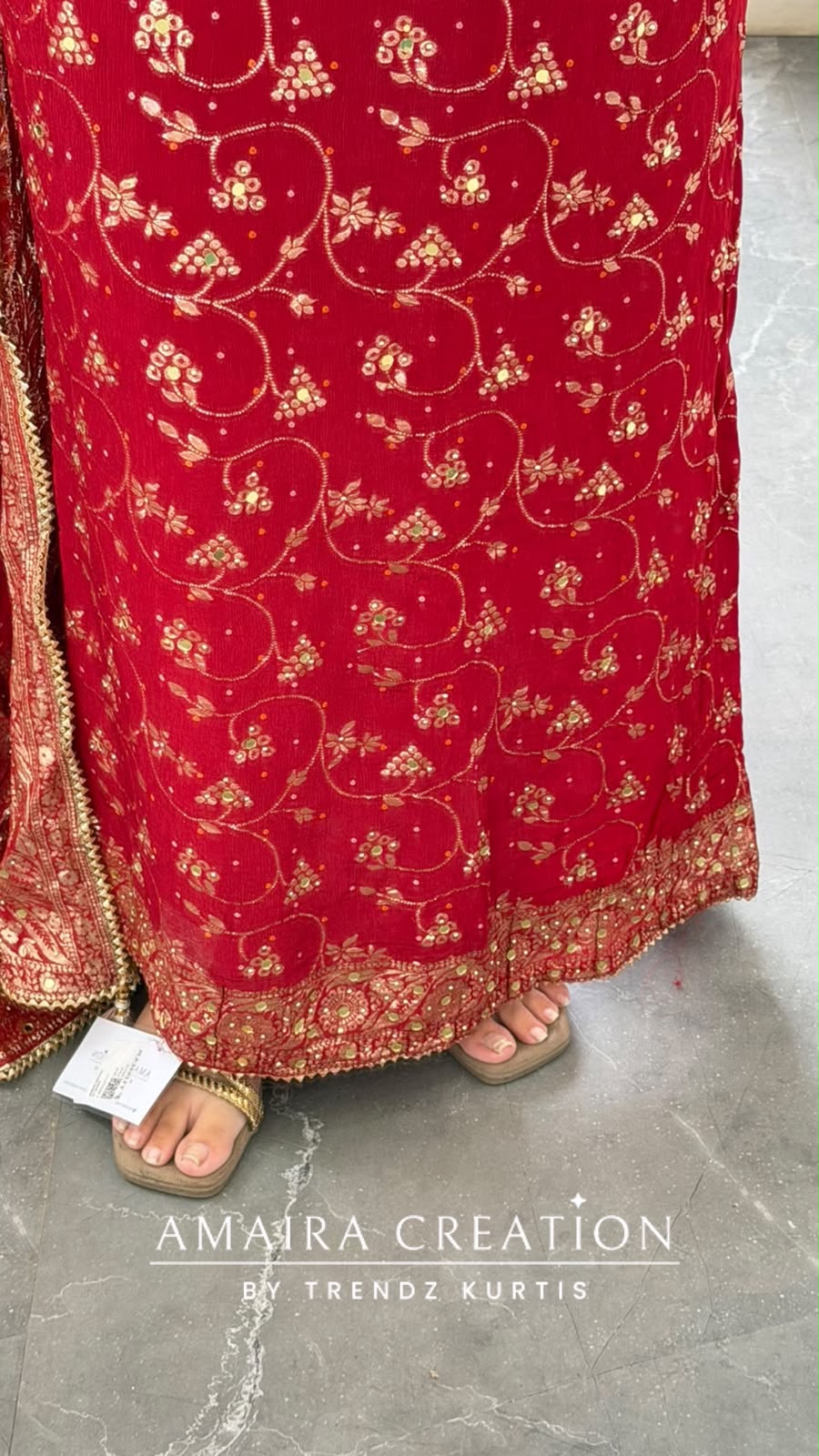Premium Chinnon Maroon Colour Bandhni Print Pattern Unstitch Suit With Banarasi