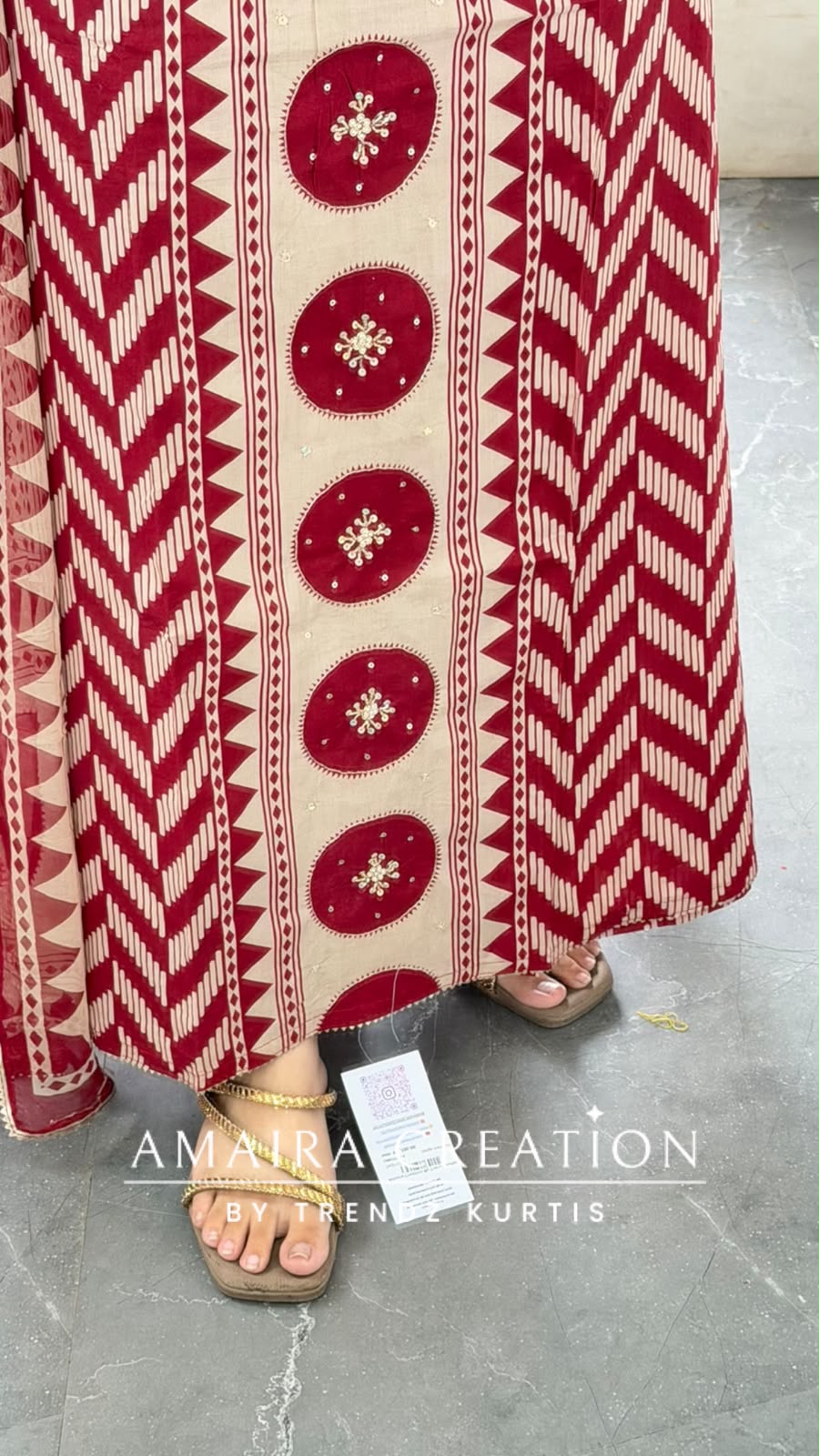 Premium Cotton Maroon Colour Unstitch Suit